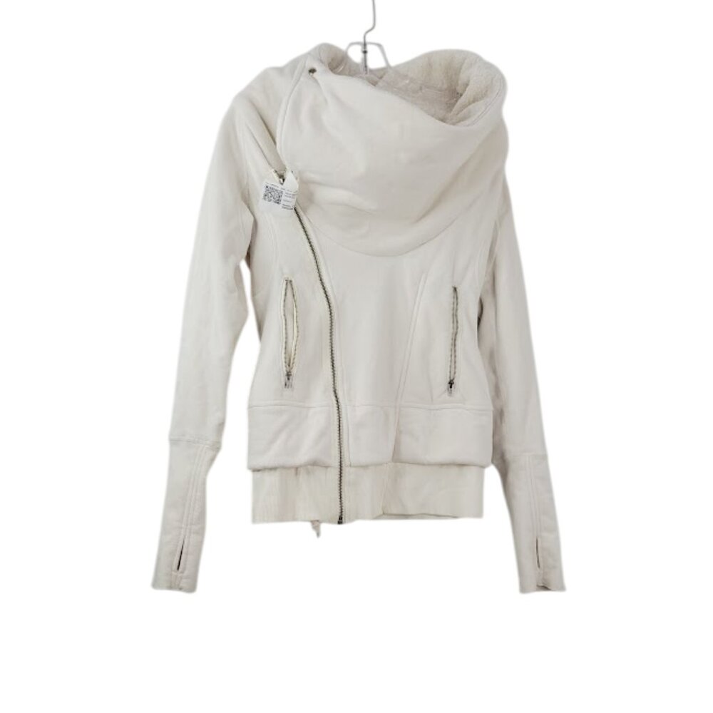 Lululemon Women's Polar Cream White Cowl Neck Winter Jacket Size‎ 4